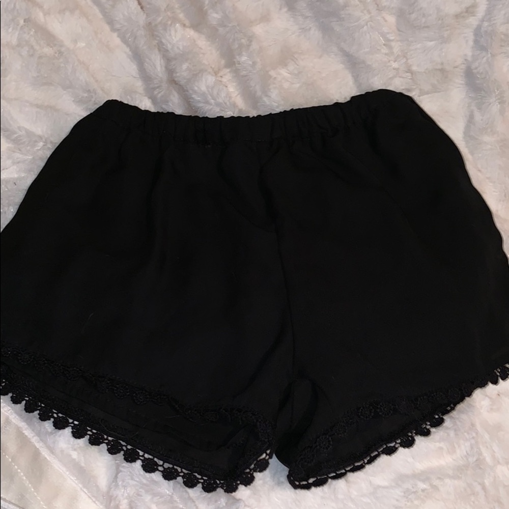 lace embellished brandy melville shorts